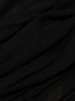 Asymmetric Draped Crepon Gown