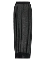 Sheer Cotton-Blend Maxi Skirt