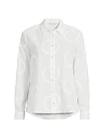 Imma Embroidered Cotton Button-Front Shirt