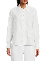 Imma Embroidered Cotton Button-Front Shirt