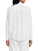 Imma Embroidered Cotton Button-Front Shirt