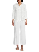 Imma Embroidered Cotton Button-Front Shirt