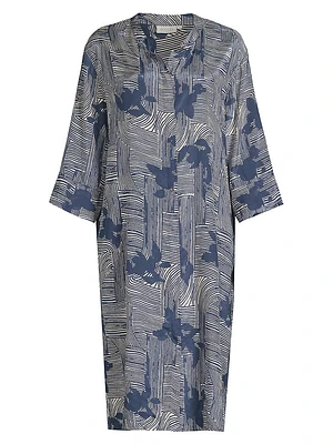Nimes Printed Midi Shirtdress