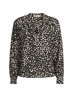 Bonitai Animal Print Blouse
