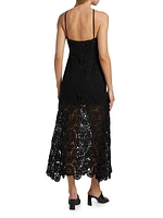 Crochet Halterneck Midi-Dress