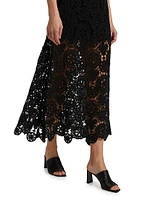 Crochet Halterneck Midi-Dress