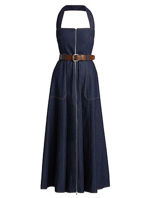 Anastasia Utility Halterneck Midi-Dress
