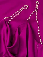 Lola Satin Cowlneck Gown
