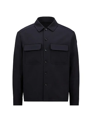 Long-Sleeved Shirt Wool Gabardine