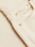 Stretch Mid-Rise Wide-Leg Crop Jeans