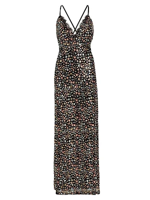 Tessa Floral Sequined Gown