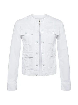Yari Denim Collarless Jacket