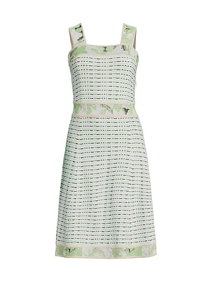 Patterened Knee-Length A-Line Dress