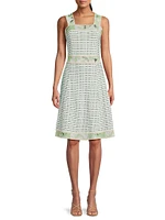 Patterened Knee-Length A-Line Dress