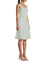 Patterened Knee-Length A-Line Dress