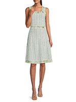Patterened Knee-Length A-Line Dress