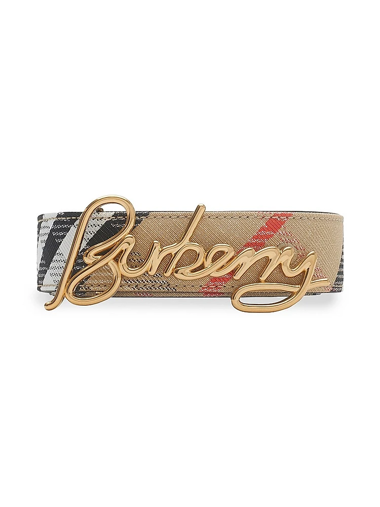 Reversible Check Signature Belt
