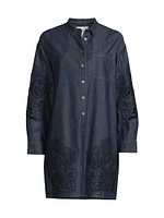 Katella Denim Mini Shirtdress