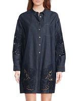 Katella Denim Mini Shirtdress