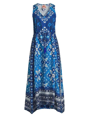 Drawstring Tank Midi-Dress