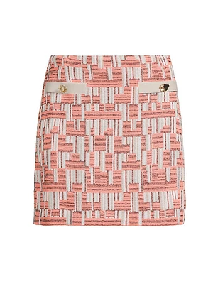 Geometric Knit Miniskirt