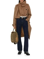 Drapeneck Cotton Trench Coat
