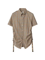 Check Cotton Short-Sleeve Shirt