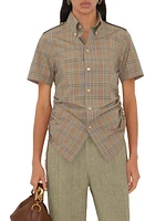 Check Cotton Short-Sleeve Shirt