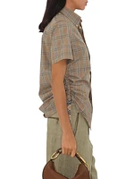 Check Cotton Short-Sleeve Shirt