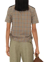 Check Cotton Short-Sleeve Shirt