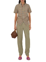 Check Cotton Short-Sleeve Shirt