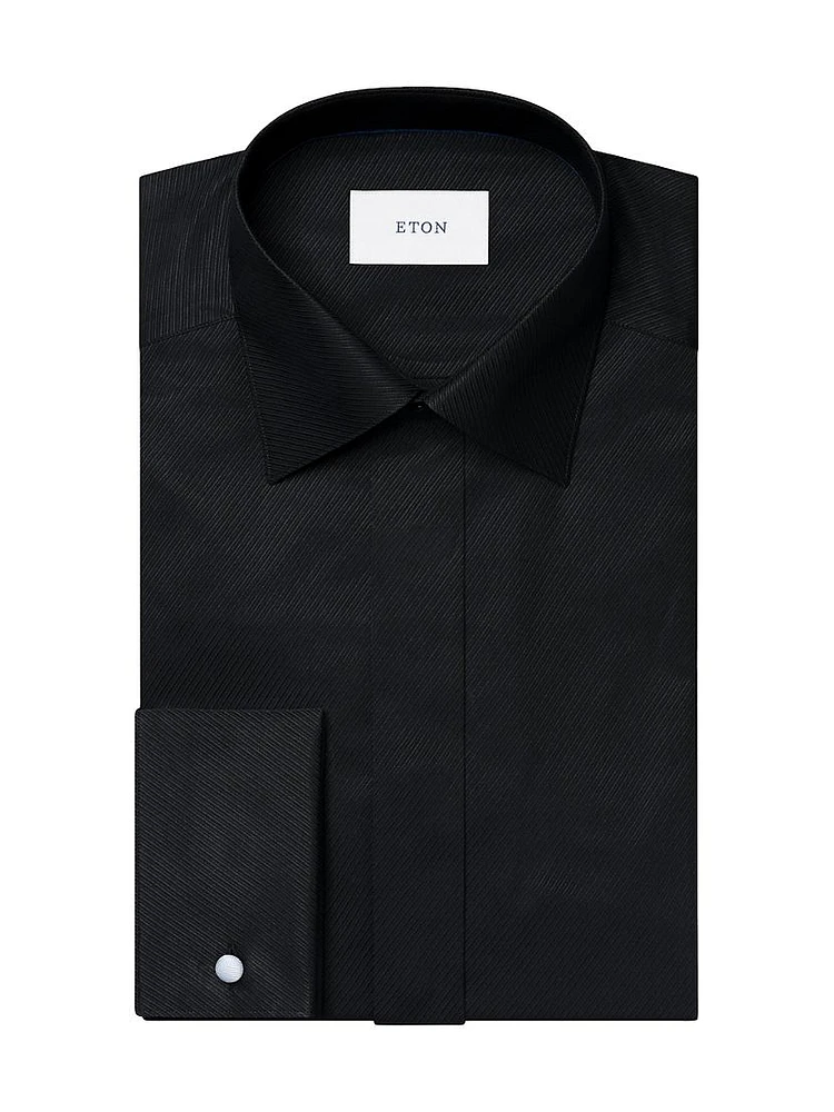 Slim-Fit Textured Dress Shirt