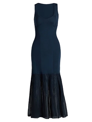Pointelle Degrade Knit Cocktail Dress