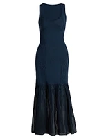 Pointelle Degrade Knit Cocktail Dress