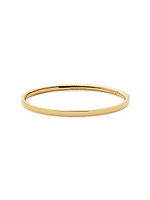 Magma 18K-Gold-Plated Or Rhodium-Plated Hinged Bangle