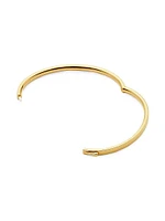 Magma 18K-Gold-Plated Or Rhodium-Plated Hinged Bangle