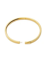 Magma 18K-Gold-Plated Or Rhodium-Plated Hinged Bangle