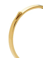 Magma 18K-Gold-Plated Or Rhodium-Plated Hinged Bangle