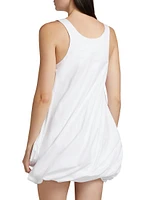 Twist-Hem Cotton Tank Minidress