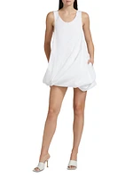 Twist-Hem Cotton Tank Minidress