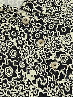 Floral Squiggle A-Line Polo Dress