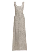Hand-Crocheted Cotton Scoopneck Maxi Dress