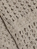 Hand-Crocheted Cotton Scoopneck Maxi Dress