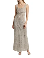 Hand-Crocheted Cotton Scoopneck Maxi Dress