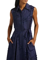 Satin Sleeveless Maxi Shirtdress