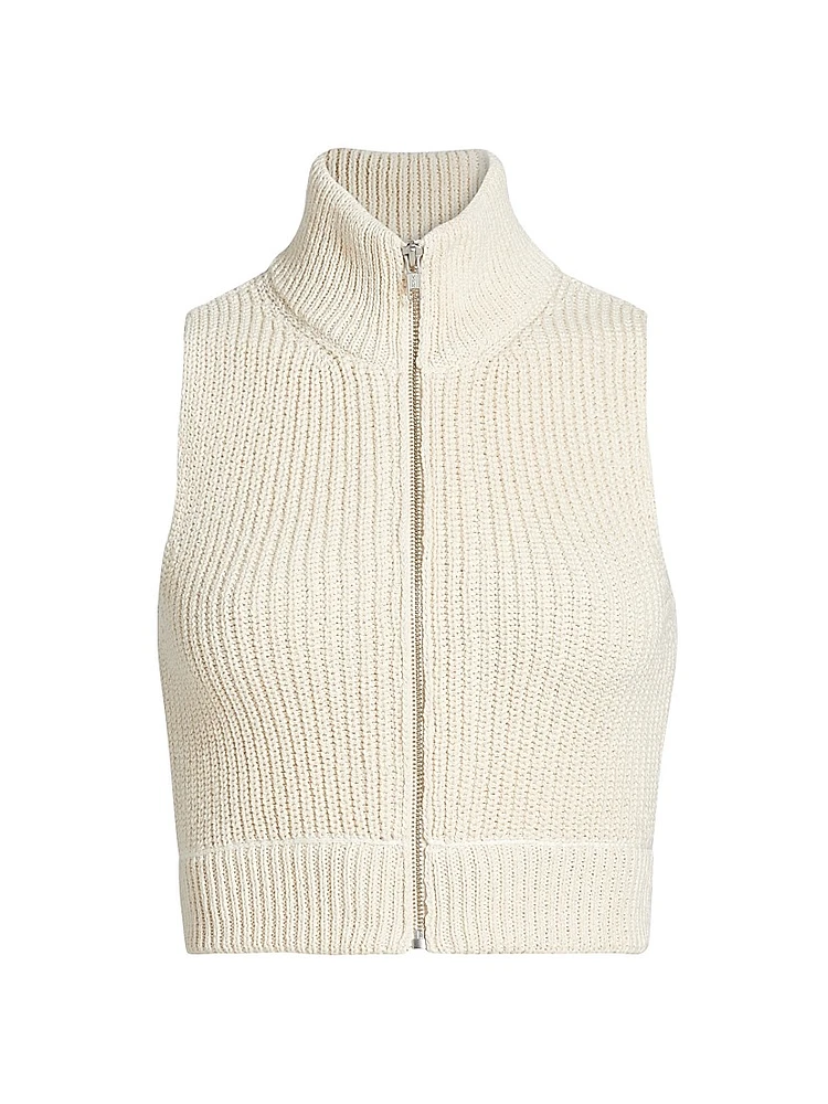 Knit Zip-Up Vest