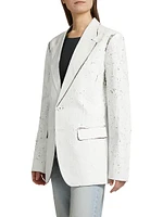 Crackled Single-Breasted Jacket