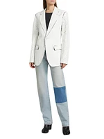 Crackled Single-Breasted Jacket