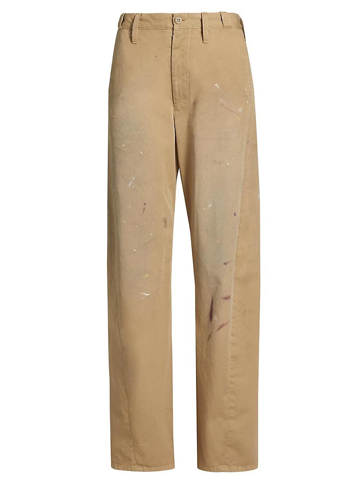 Gabardine Paint Splatter Pants
