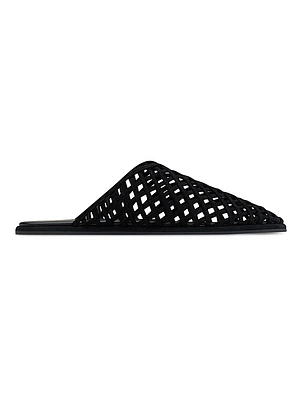 Atik Woven Leather Flat Mules